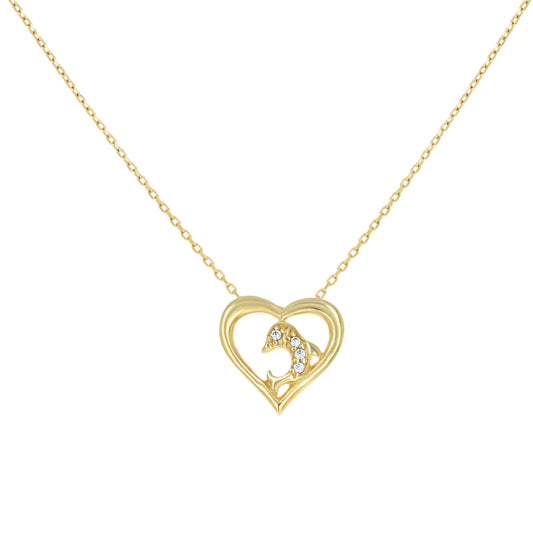 14Kt Gold Cz Necklace 18" (16"+2")