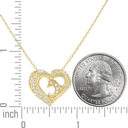14Kt Gold Cz Necklace 18" (16"+2")
