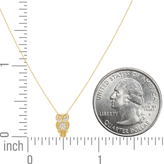 14Kt Gold Cz Necklace 18" (16"+2")
