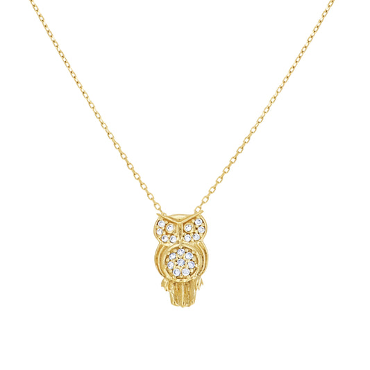 14Kt Gold Cz Necklace 18" (16"+2")
