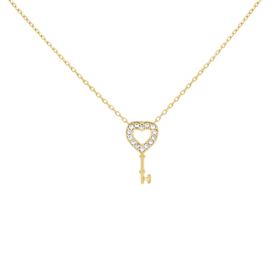 14Kt Gold Cz Necklace 18" (16"+2")
