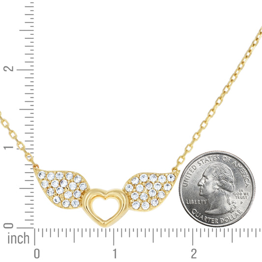 14Kt Gold Cz Necklace 18" (16"+2")