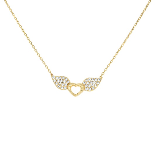 14Kt Gold Cz Necklace 18" (16"+2")