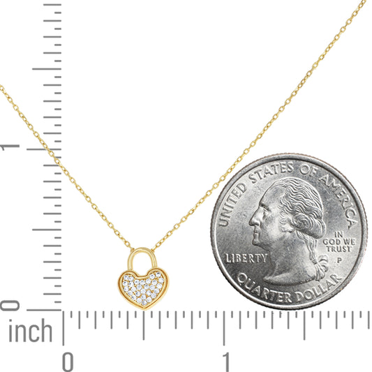 14Kt Gold Cz Necklace 18" (16"+2")