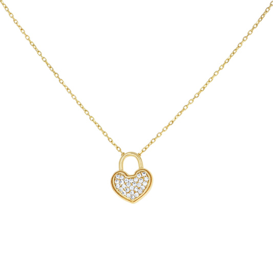 14Kt Gold Cz Necklace 18" (16"+2")