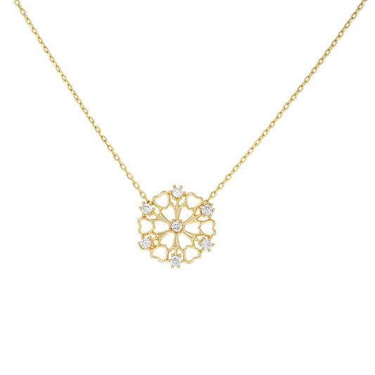 14Kt Gold Cz Necklace 18" (16"+2")