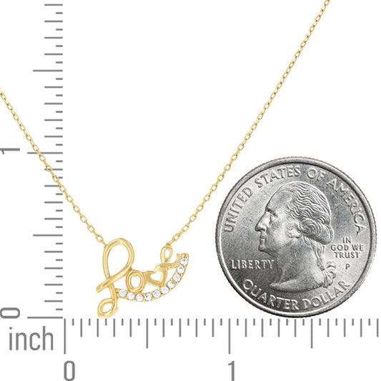 14Kt Gold Cz Necklace 18" (16"+2")