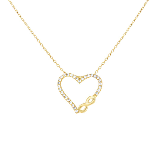 14Kt Gold Cz Necklace 18" (16"+2")