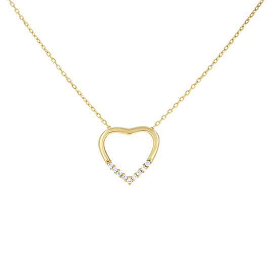 14Kt Gold Cz Necklace 18" (16"+2")