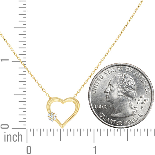 14Kt Gold Cz Necklace 18" (16"+2")