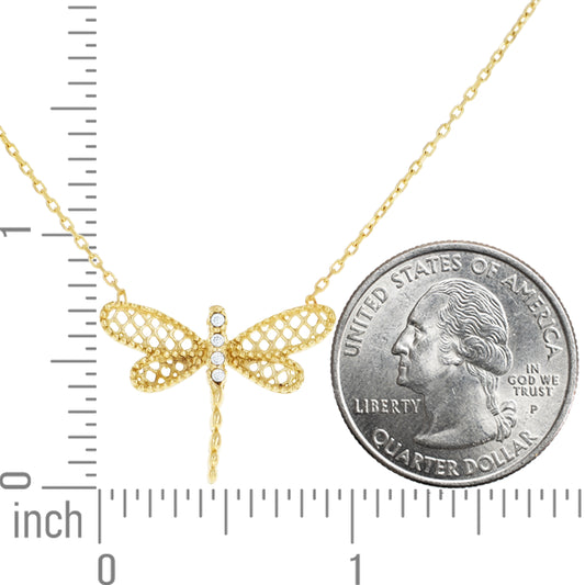14Kt Gold Cz Necklace 18" (16"+2")
