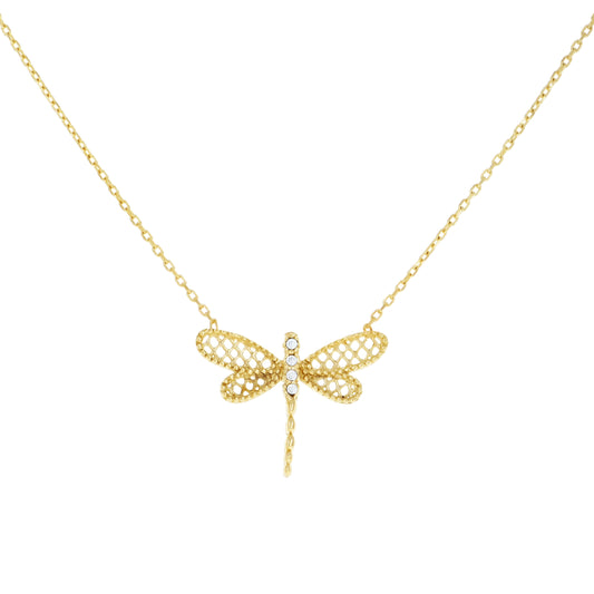 14Kt Gold Cz Necklace 18" (16"+2")