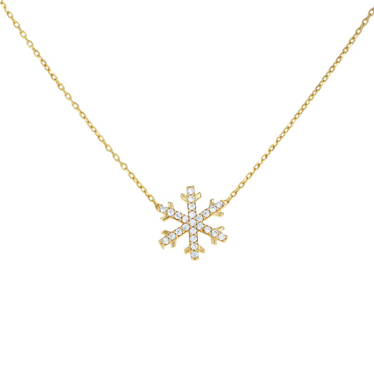 14Kt Gold Cz Necklace 18" (16"+2")