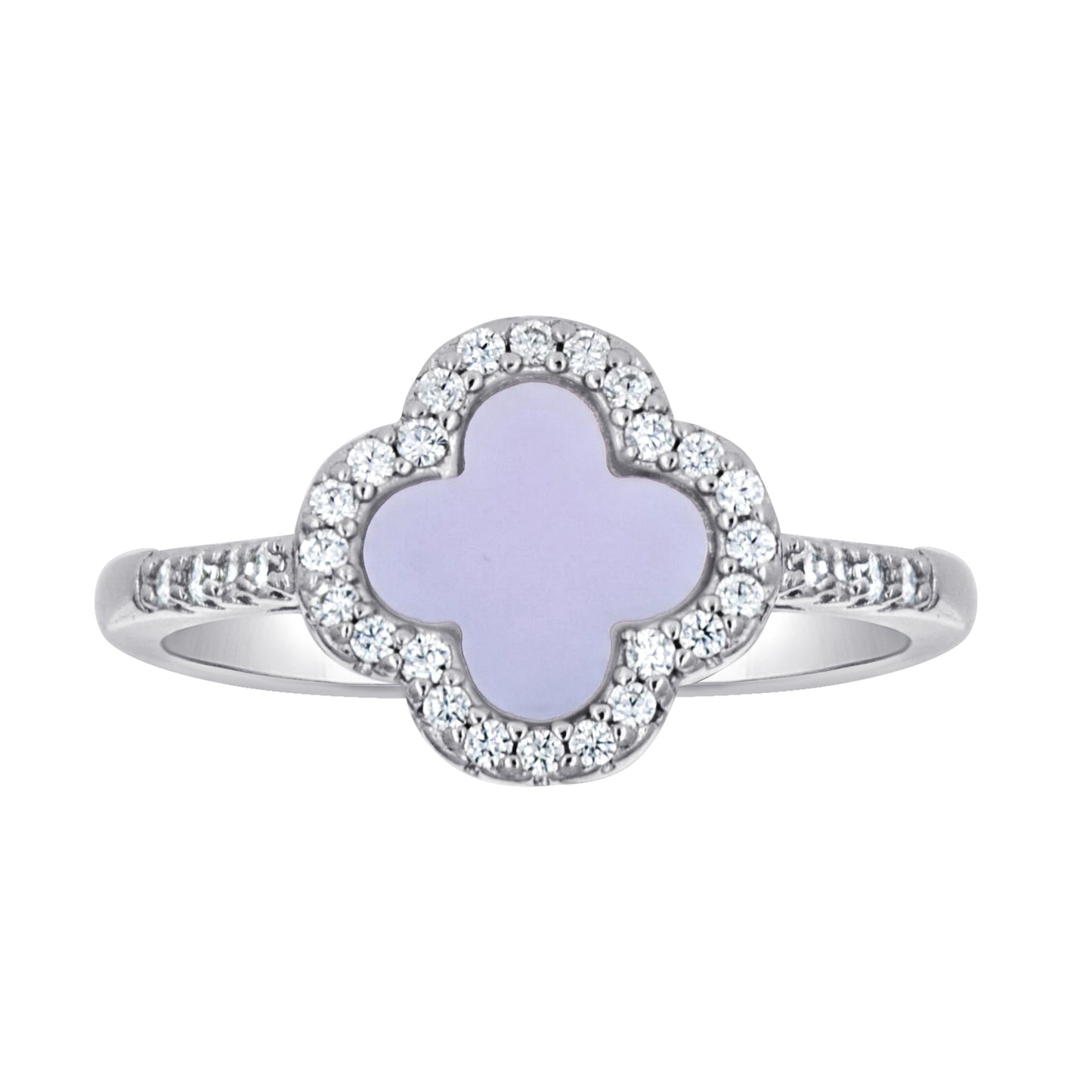 925 Sterling Silver Cz 10mm Ring S5