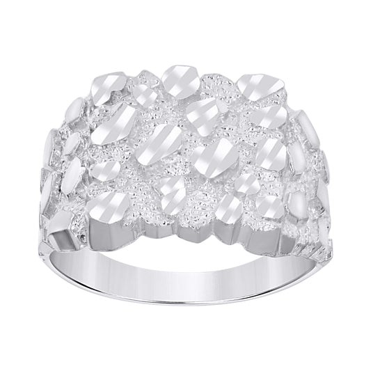 925 Sterling Silver Nugget Ring-S10