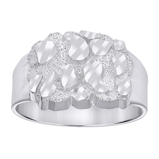 925 Sterling Silver Nugget Ring-S11