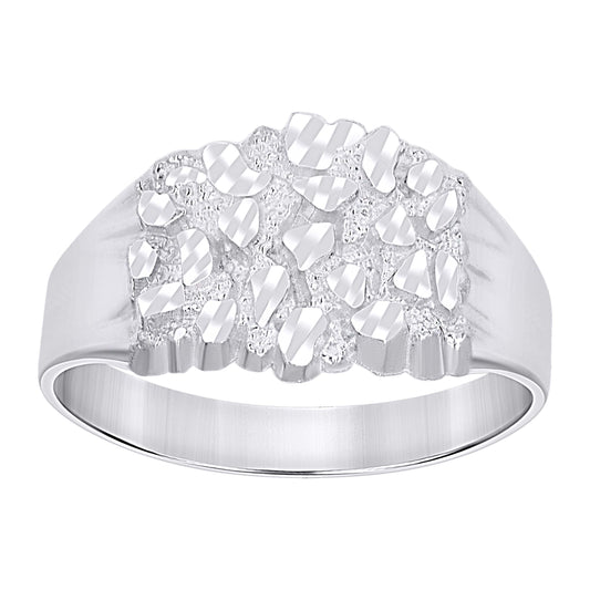 925 Sterling Silver Nugget Ring-S11