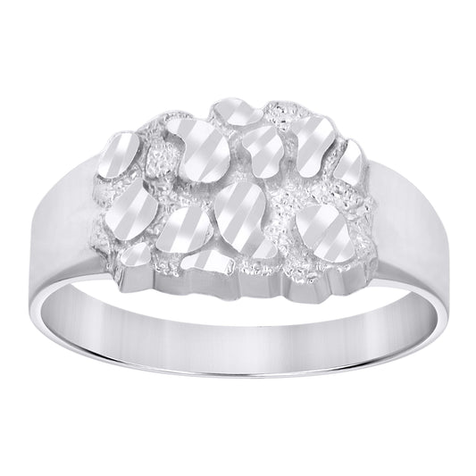 925 Sterling Silver Nugget Ring-S11