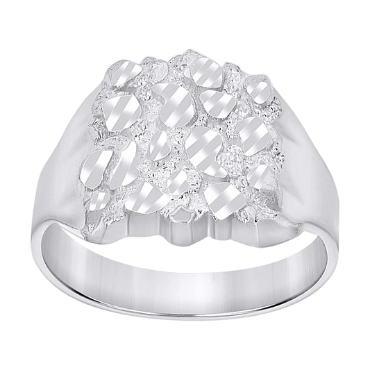 925 Sterling Silver Nugget Ring-S11
