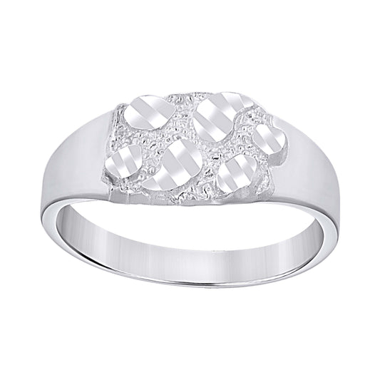 925 Sterling Silver Nugget Ring
