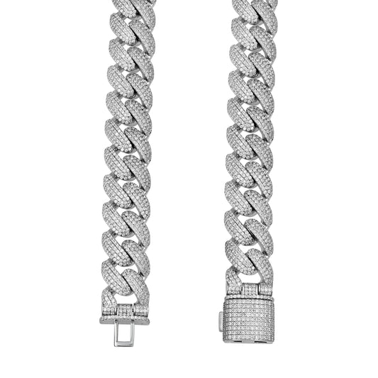 925 Sterling Silver 14mm Moissanite Necklace