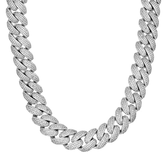 925 Sterling Silver 14mm Moissanite Necklace