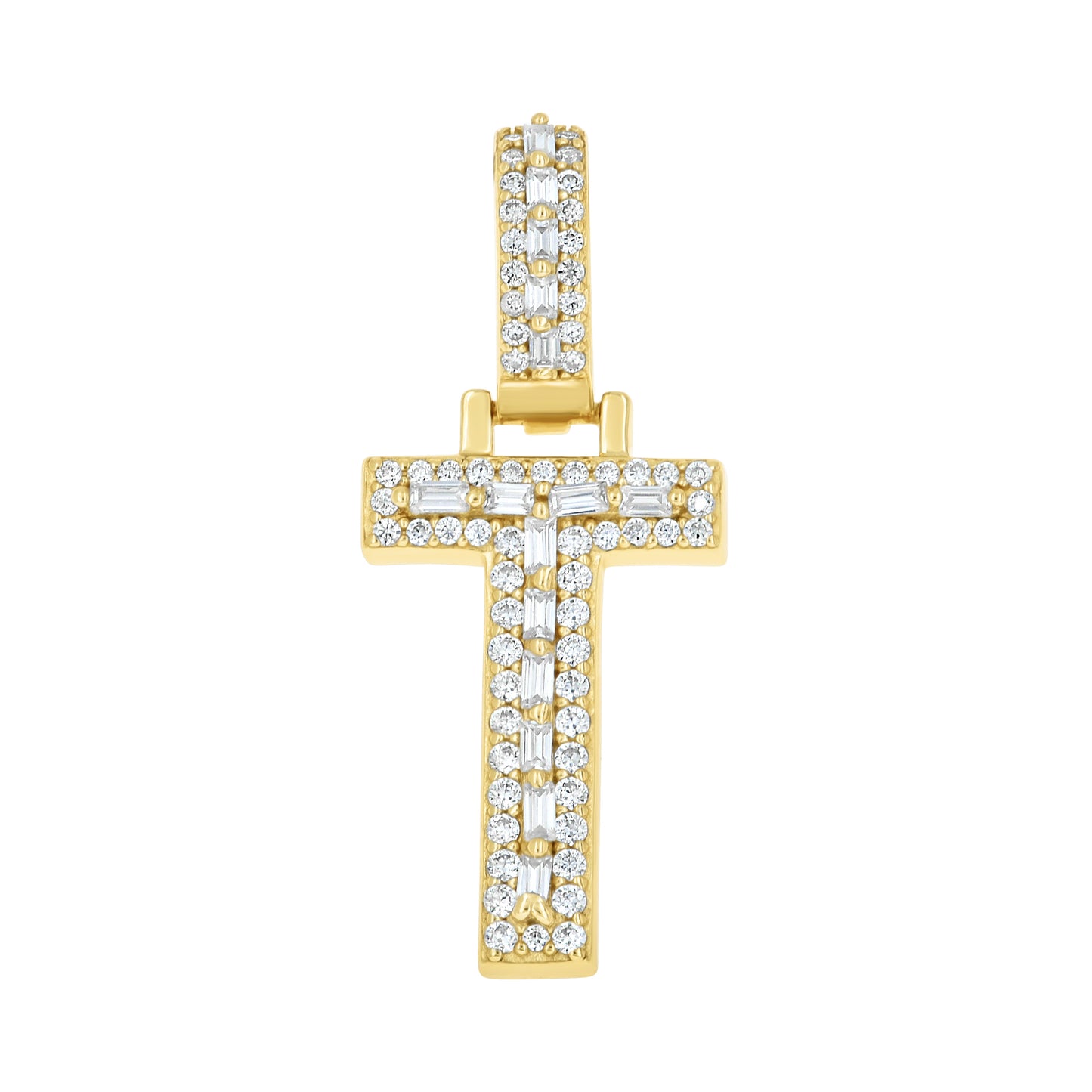 925 Sterling Silver Moissanite Initial T Pendant