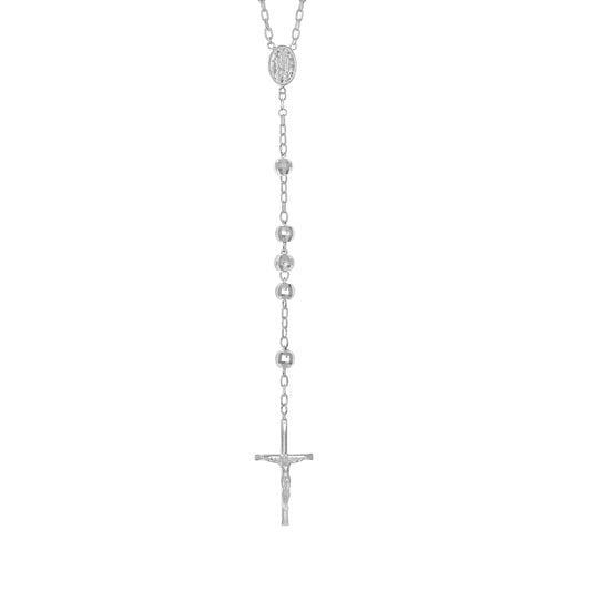 925 Sterling Silver Rosary 7mm