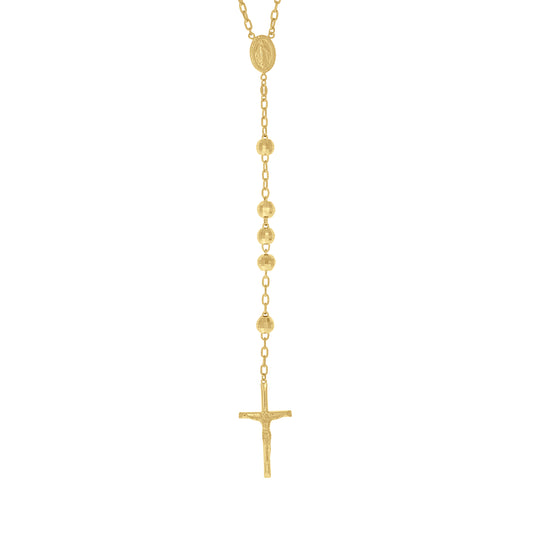 925 Sterling Silver Rosary Yellow 7mm
