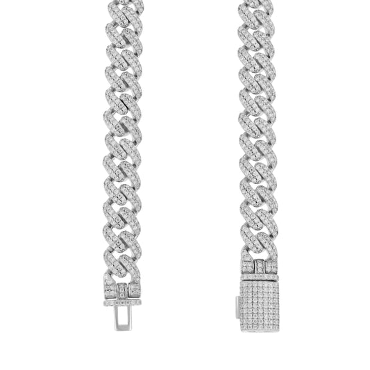 925 Sterling Silver Moissanite Chain 8mm
