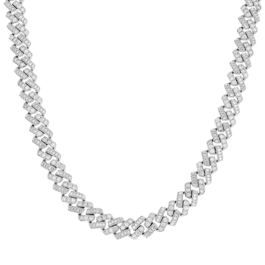 925 Sterling Silver Moissanite Chain 8mm