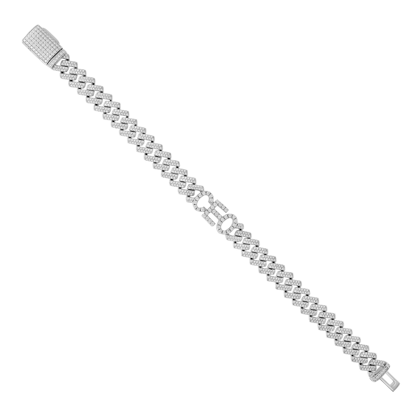 925 Sterling Silver Moissanite Chain 10mm