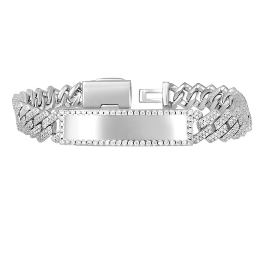 925 Sterling Silver Moissanite Bracelet 10mm