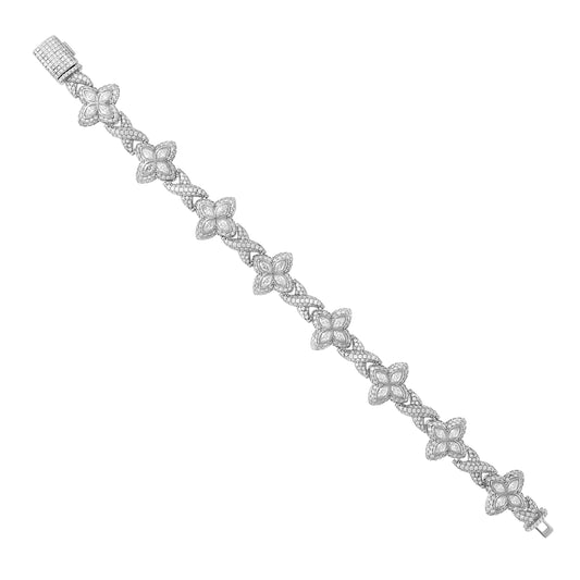 925 Sterling Silver Moissanite Bracelet 16mm