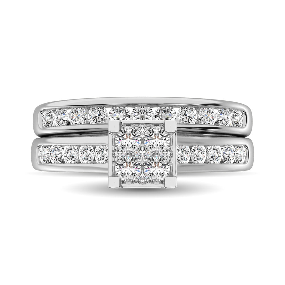 10K White Gold 1 Ct.Tw. Diamond Bridal Ring