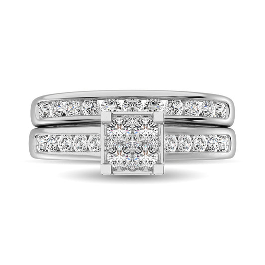 10K White Gold 1 Ct.Tw. Diamond Bridal Ring