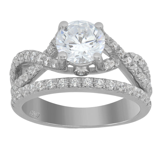 925 Sterling Silver Cz Ring S8
