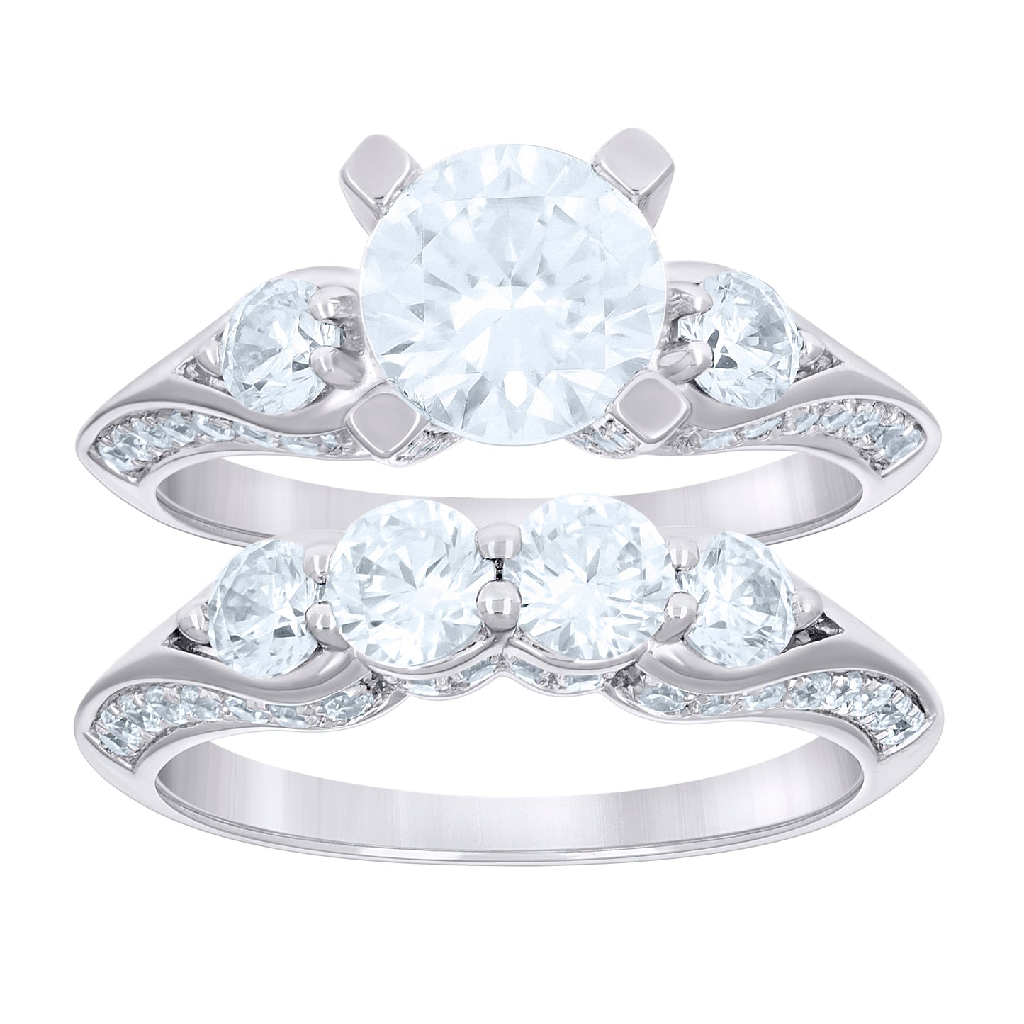 925 Sterling Silver Cz Ring S6