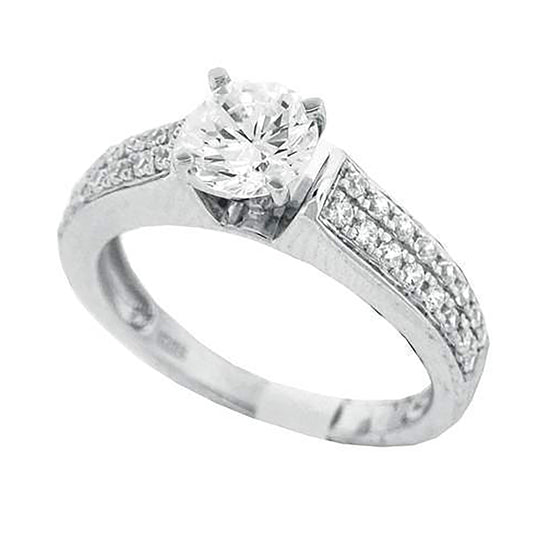 925 Sterling Silver Cz Ring S6