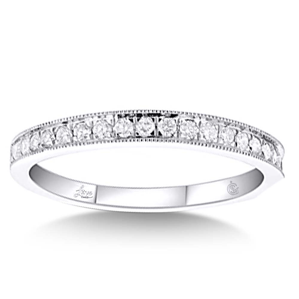 Lovecuts 14K White Gold 1 Ct.Tw. Diamond Bridal Invisible Ring