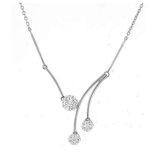 925-Ladies Flower Necklace