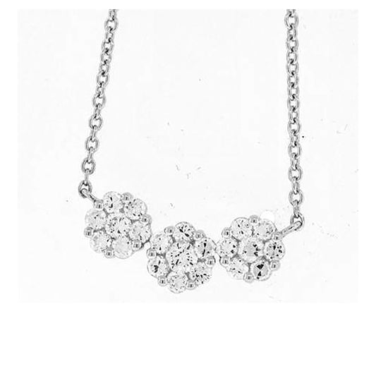 925-Ladies Flower Necklace