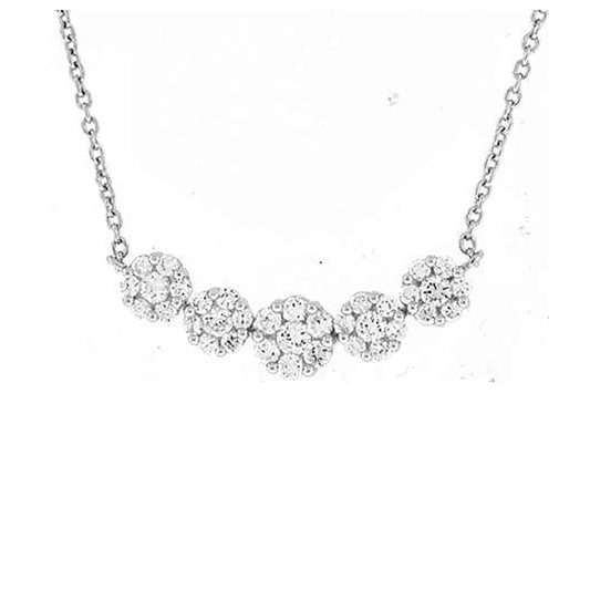 925-Ladies Flower Necklace