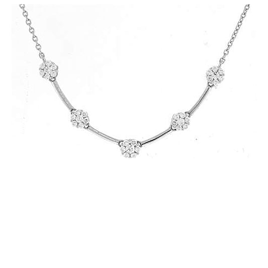 925-Ladies Flower Necklace