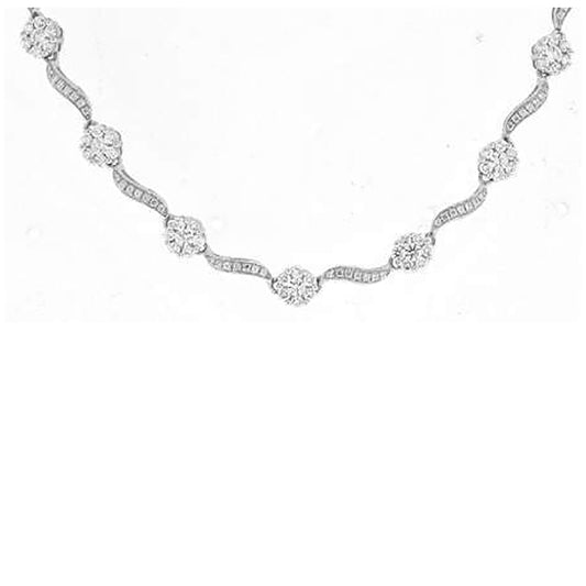 925-Ladies Flower Necklace