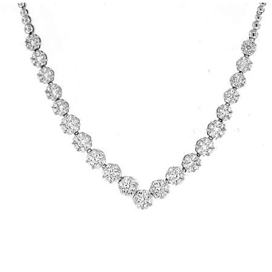 925-Ladies Flower Necklace