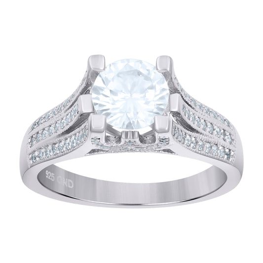 925 Sterling Silver Cz Rings S7
