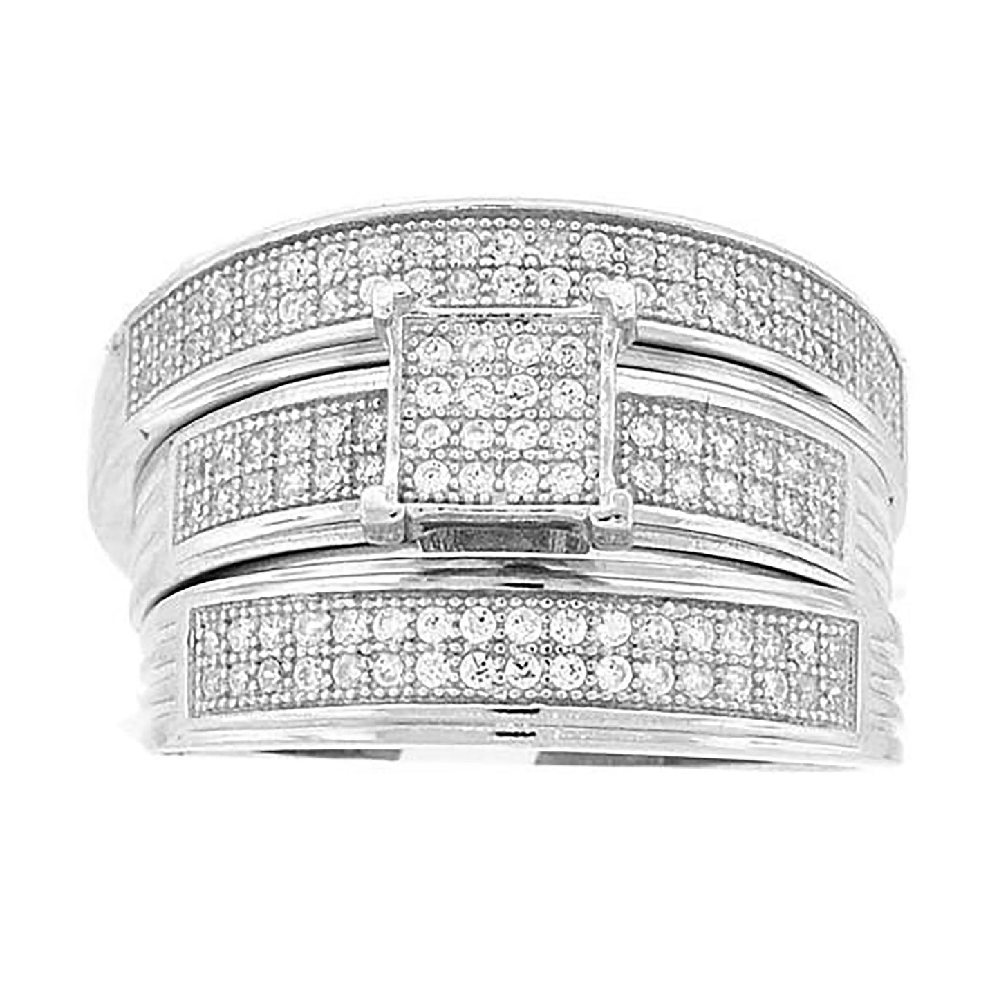 925 Sterling Silver Cz Ring S6