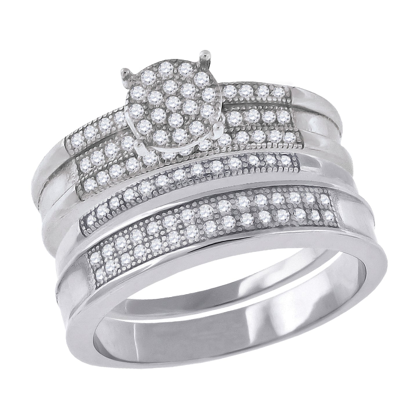 925 Sterling Silver Cz Ring S6