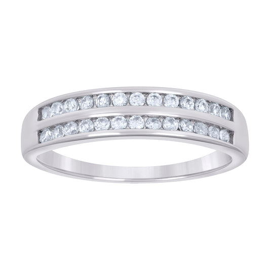 925 Sterling Silver Cz Ring S6